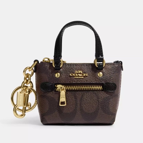 Coach Handbags - Mini Gallery Bag Charm in Signature Canvas